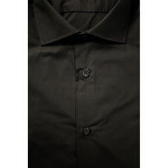Baldinini Trend Black Cotton Men's Shirt