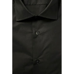 Baldinini Trend Black Cotton Men's Shirt