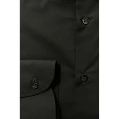 Baldinini Trend Black Cotton Men's Shirt
