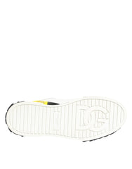 Dolce & Gabbana Multicolor Leather Graffiti Low Top Sneakers Shoes