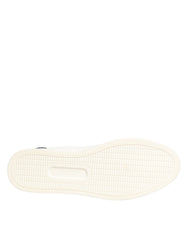 Dolce & Gabbana White Blue Leather Logo Patch Sneakers Shoes