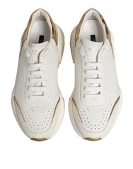 Dolce & Gabbana White Gold Daymaster Low Top Sneakers  Shoes