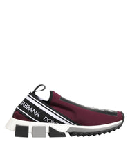 Dolce & Gabbana Maroon Slip On Sorrento Men Sneakers Shoes