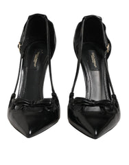 Dolce & Gabbana Black Patent Leather High Heels Pumps Shoes