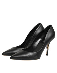 Dolce & Gabbana Black Patent Leather High Heels Pumps Shoes
