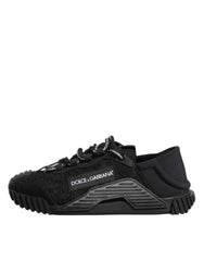 Dolce & Gabbana Black Logo Lace Low Top NS1 Sneakers Shoes