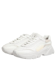 Dolce & Gabbana White Leather Daymaster Low Top Sneakers Shoes