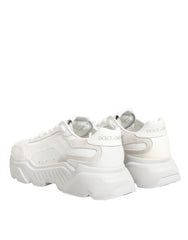 Dolce & Gabbana White Leather Daymaster Low Top Sneakers Shoes