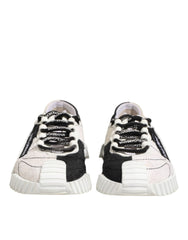 Dolce & Gabbana White Black Leather NS1 Sneaker  Shoes