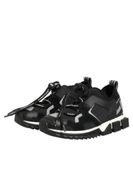 Dolce & Gabbana Black Mesh Sorrento Trekking Sneakers Shoes