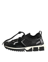 Dolce & Gabbana Black Mesh Sorrento Trekking Sneakers Shoes