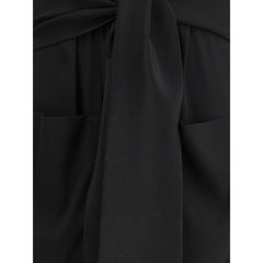 Ella Black Silk Casual Dress