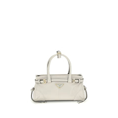 Prada White Calf Leather Bos Taurus False