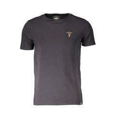 Aeronautica Militare Black Cotton Men's T-Shirt