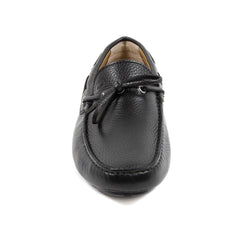 Dee Ocleppo Black Leather Slip-On Loafers