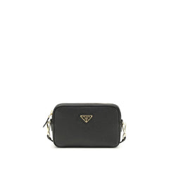 Prada Black Calf Leather Bos Taurus Shoulder Bag