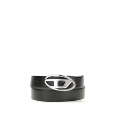 Diesel Black Calf Leather Bos Taurus Regular Belt