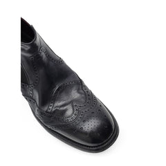Dolce & Gabbana Black Leather Chelsea Boots