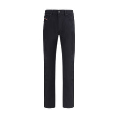 Diesel Black Cotton Slim Fit Jeans
