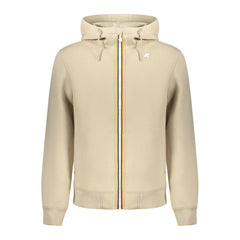 K-WAY Beige Polyester Men Sweater with Hood