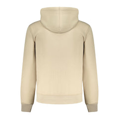 K-WAY Beige Polyester Men Sweater with Hood