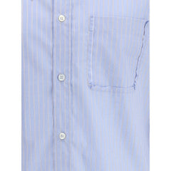 Margiela Blue Cotton Pattern Shirt
