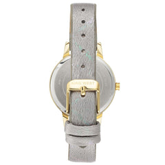 Nine West Gray Leather Dress Watch
