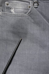 CYCLE Gray Tattered Mid Waist Men Straight Denim Trouser Jeans