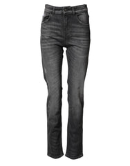 Dolce & Gabbana Gray High Waist Cotton Skinny Denim Jeans