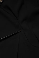 Dolce & Gabbana Black Wool Blend Straight High Waist Pants