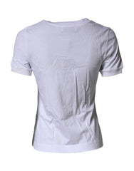 Dolce & Gabbana White DG Logo Crew Neck Short Sleeves T-shirt