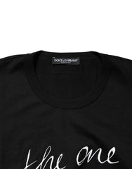 Dolce & Gabbana Black Graphic Crew Neck Short Sleeves T-shirt