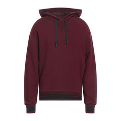 Dolce & Gabbana Burgundy Cotton Men Hoodie