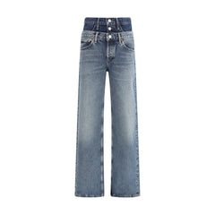 Agolde Blue Recycled Cotton Straight-Leg Jeans