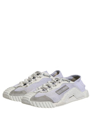 Dolce & Gabbana White Lace Up Low Top NS1 Sneakers Men Shoes