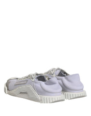Dolce & Gabbana White Lace Up Low Top NS1 Sneakers Men Shoes