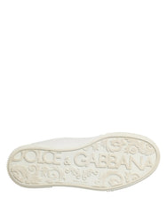 Dolce & Gabbana White MIAMI Calf Low Top Men Sneakers  Shoes