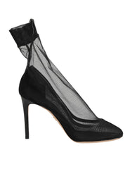 Dolce & Gabbana Black Nylon Stretch Mesh Sock Boots  Shoes
