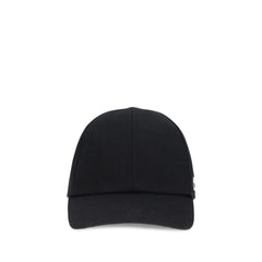 Courrèges Black Cotton Cap (Baseball Hat)