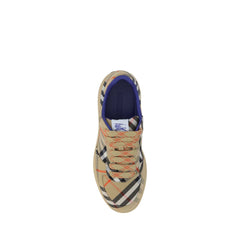 Burberry Beige Polyester Low Top Sneakers
