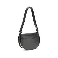 Burberry Black Calf Leather Bos Taurus Shoulder Bag