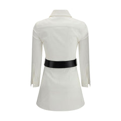 Balenciaga White Cotton Casual Dress