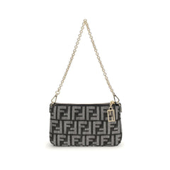 Fendi Blue Cotton Clutch Bag