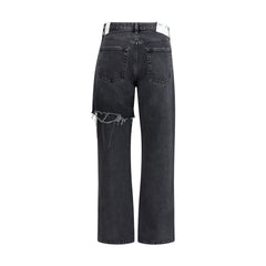 Agolde Black Recycled Cotton Straight-Leg Jeans