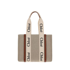 Chloé Beige Linen Shoulder Bag