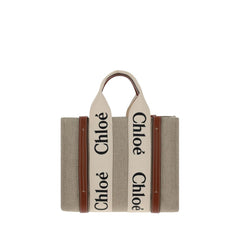 Chloé Brown Linen Handbag