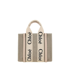 Chloé Brown Linen Handbag