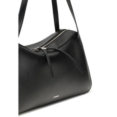 Jil Sander Black Calf Leather Bos Taurus Shoulder Bag
