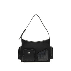 MCM Black Fabric Shoulder Bag