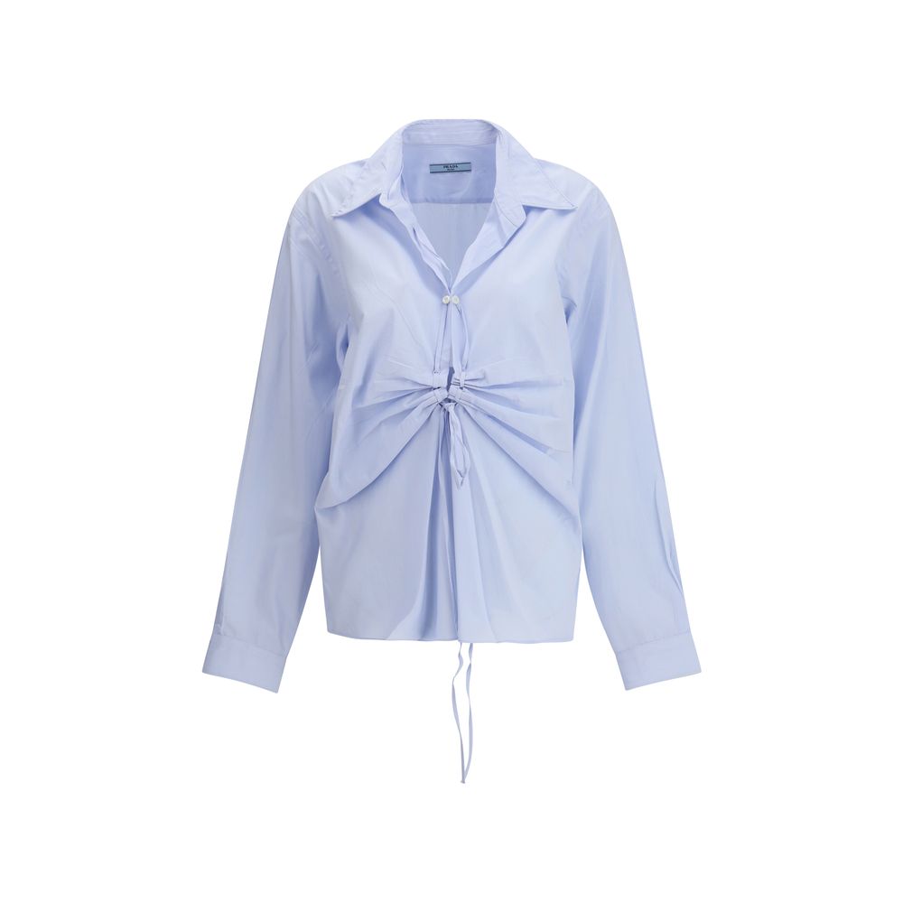 Prada Blue Cotton Dress Shirt